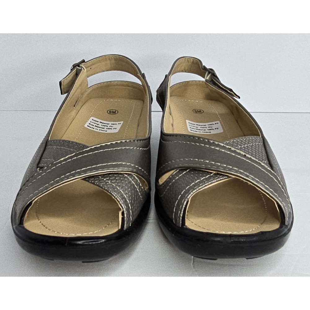 PEWTER WOMEN'S "ANNILISE" SLINGBACK BUCKLE SANDALS SZ: 6M NWOB - Picture 4 of 9